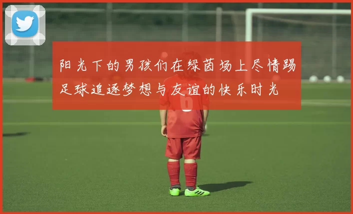 阳光下的男孩们在绿茵场上尽情踢足球追逐梦想与友谊的快乐时光